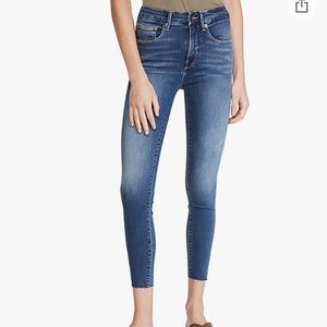 Good American Women's Good Waist Crop Raw Edge Jeans